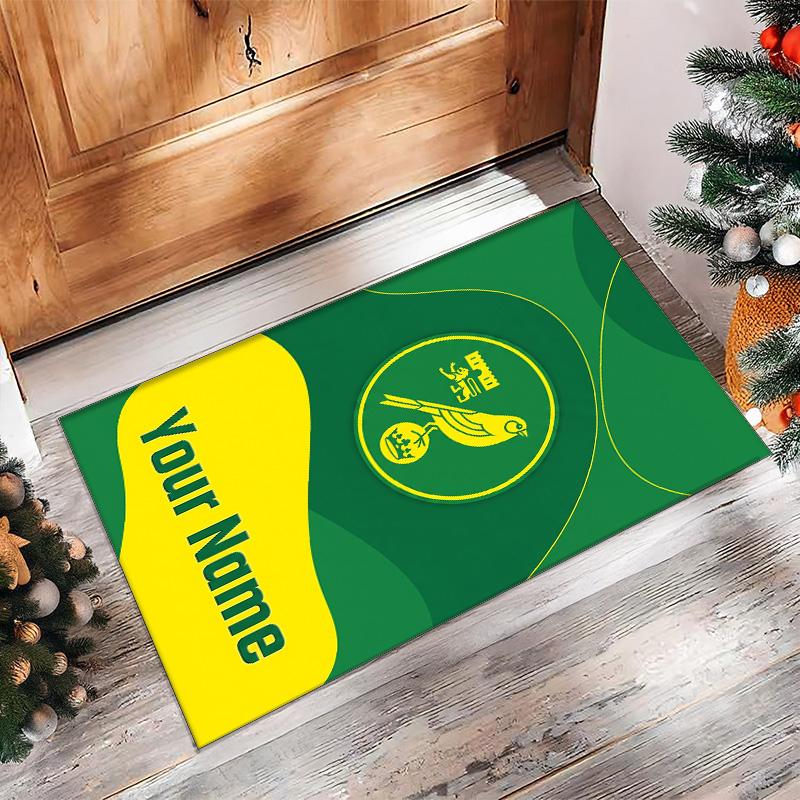 Norwich City Printed Crystal Velvet Rug Non‑Slip Crystal Velvet Carpet For Sofa Bedroom Indoor Home Decoration