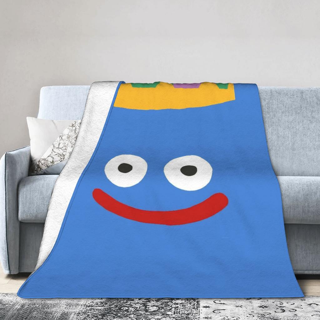 D-Dragon Quest Slimes Plush Blanket Children Flannel Throw Blanket For Living Room Warm Soft Quality Bedspread Birthday Gift