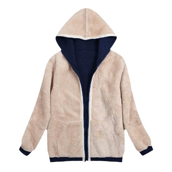 Женская зимняя толстовка с капюшоном и карманами, с толстой флисовой подкладкой, однотонная, с длинными рукавами, эластичными манжетами и подолом на молнии