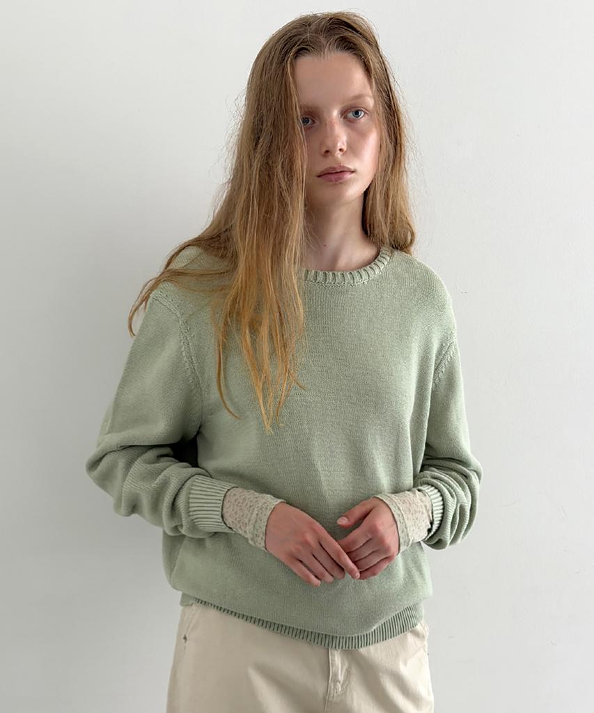 TOAVE Logo Embroidery Cotton Knit (Mint)