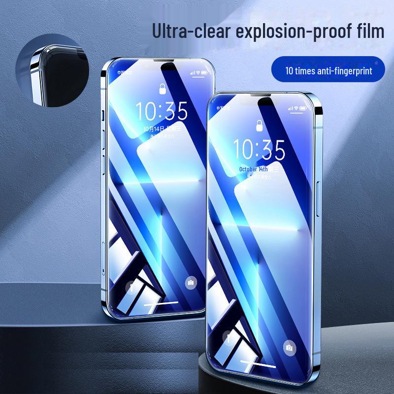Матовое закаленное защитное стекло для iPhone 11, 13, 14 Pro Max и 15 с пылезащитной сеткой
