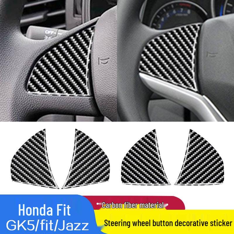 Отделка рулевого колеса из углеродного волокна для Honda Fit GK5 JAZZ