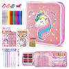 Drawing Coloring Marker Art Coloring and Drawing Unicorn Pencil Art Supplies Kit for Stationery Colored Great Birthday Gift for Kids