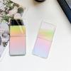 Plating Colorful Transparent Case For Samsung Galaxy Z Flip 3 Flip 4 5g Clear Phone Back Cover For Flip3 Flip4 Phone Accessories