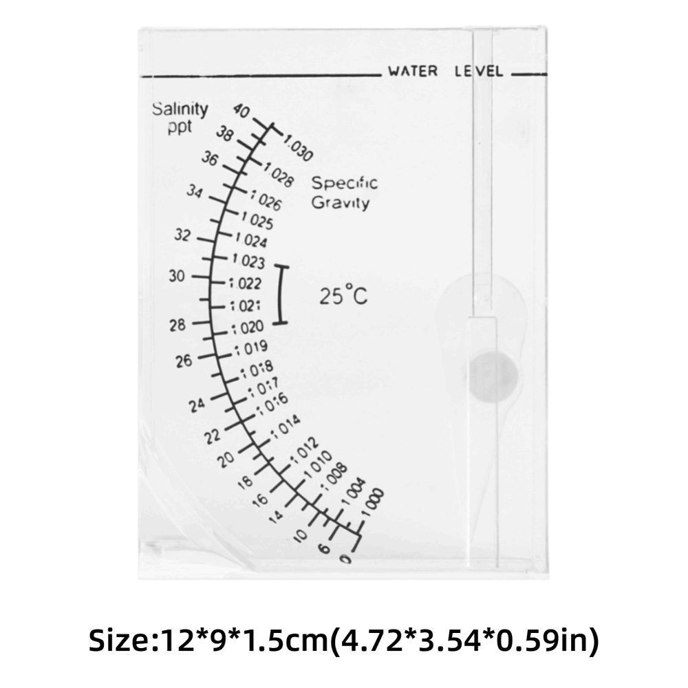 Transparent Seawater Salt Meter Square Shape Salinity Measuring Device Salinity Tester Aquaculture