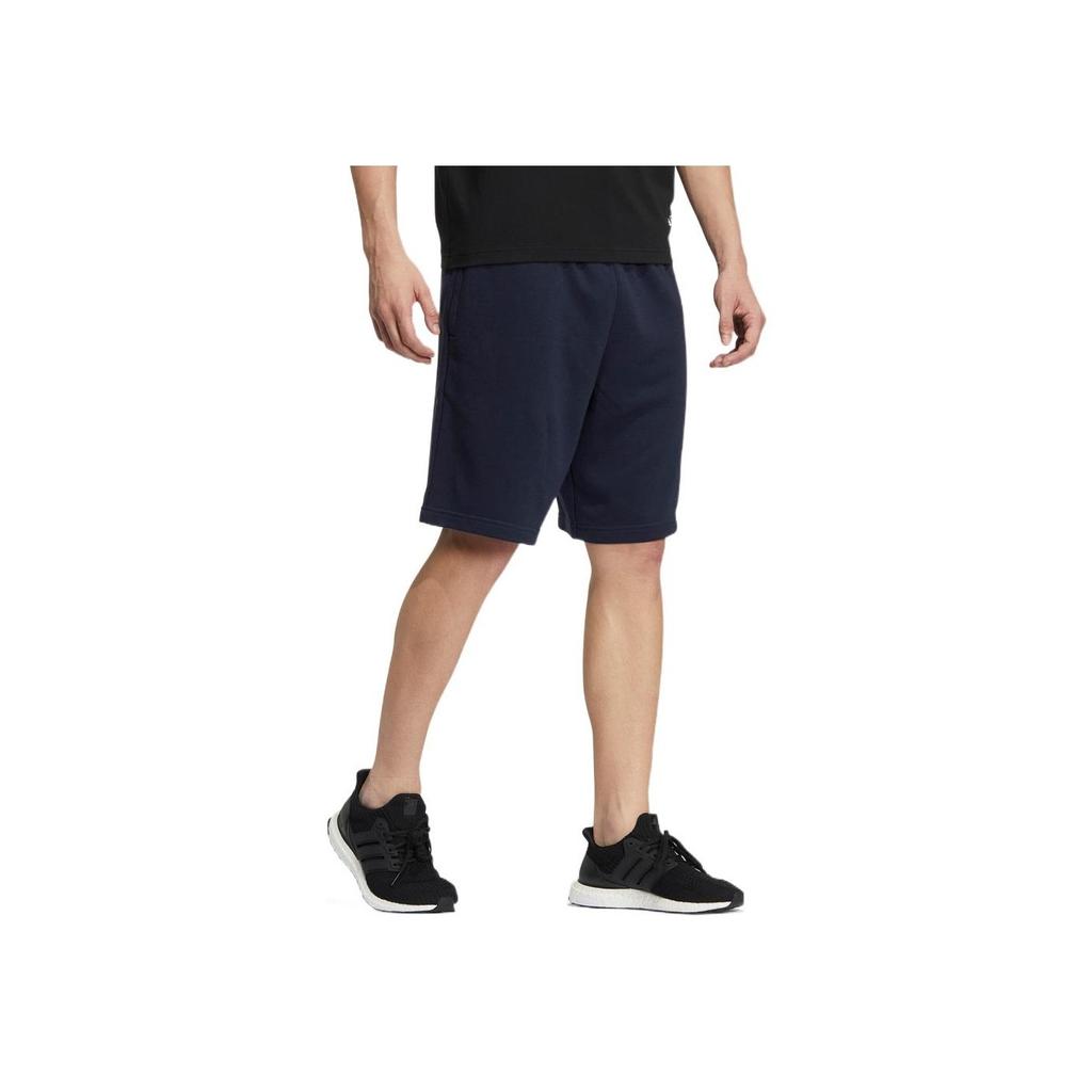 Adidas Solid Color Logo Print Drawstring Shorts Men Bottoms Blue HS4390