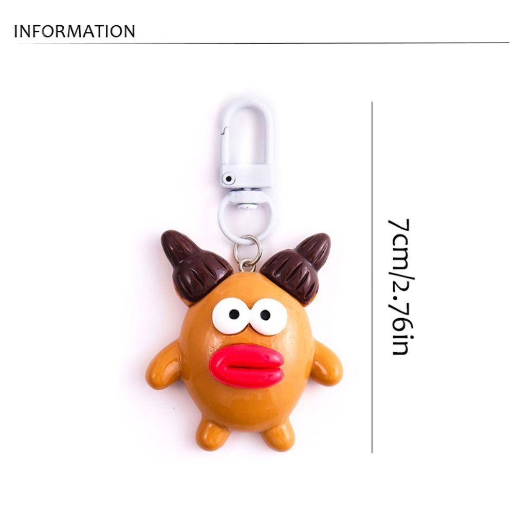 Брелок с изображением клоуна из мультфильма, милый большой рот, забавный кулон в виде сосиски, чехол для наушников