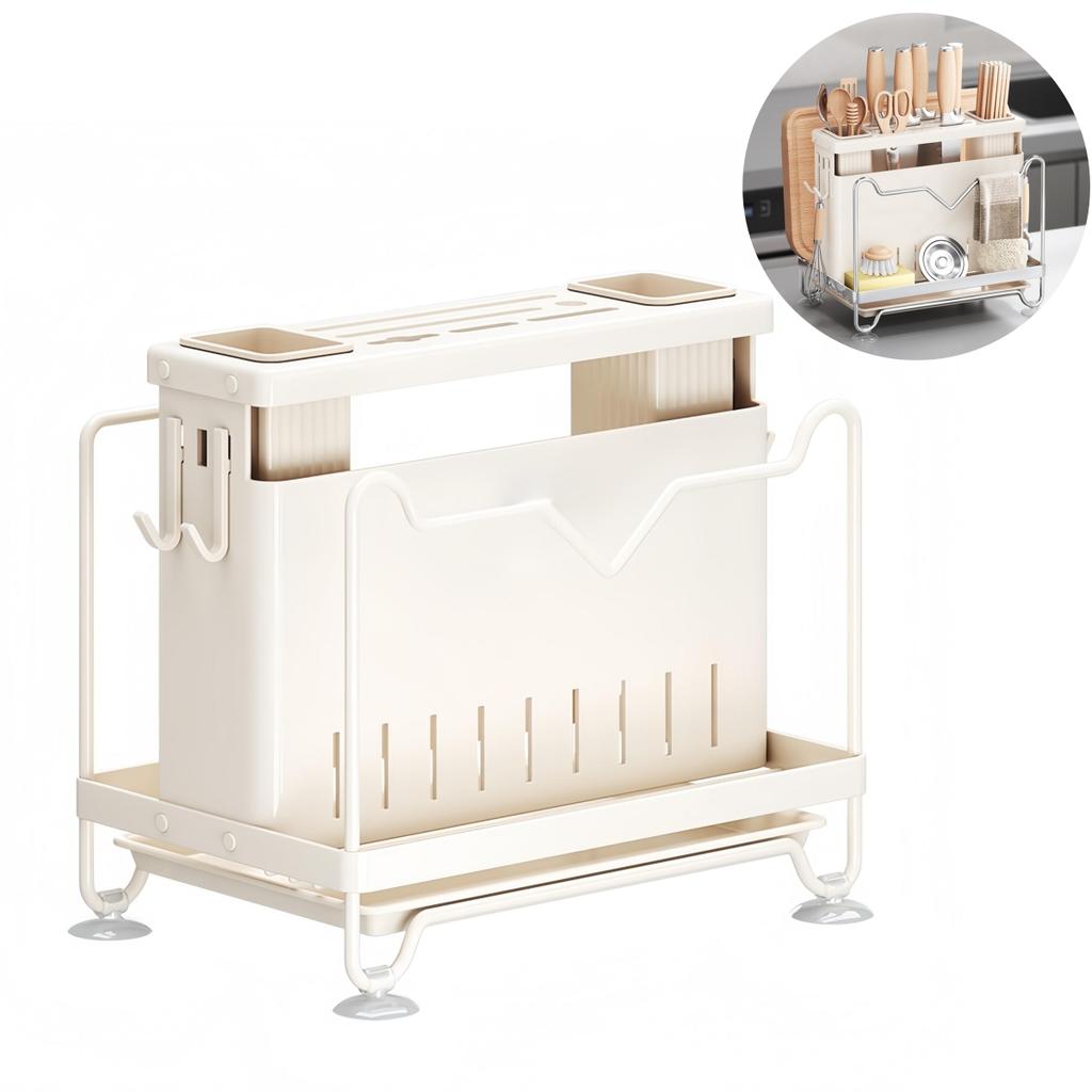1 шт. Сушилка для посуды 27x18x23,7 см Держатель для хранения кухонной утвари Держатель для хранения разделочной доски и столовых приборов Для кухонной столешницы