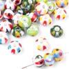 2Pcs Handmade Round Dot Ceramic Beads Charm Porcelain Loose Spacer Beads for DIY Jewelry Craft Making Accessories