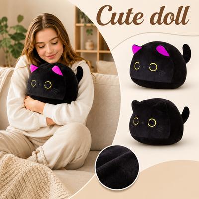 Мягкая плюшевая игрушка-кошка Декоративное чучело животного Подходит для дома, офиса и различных помещений Креативный плюшевый кукла Аксессуар для украшения комнаты