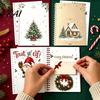 Decorative Card Display Book Christmas Gift Book, 8x6 Inch Spiral Bound Holiday Keepsake Booklet, Storage Merry Greeting Album Organizer for