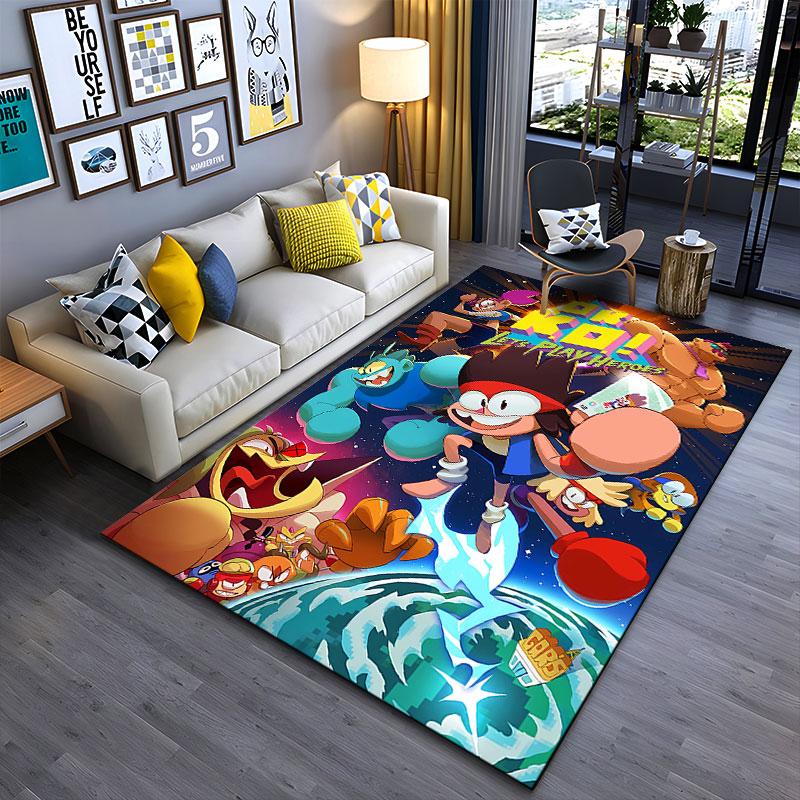 Cartoon Heroes Action Adventure suitable as a non-slip mat for the living room or bedroom sofa