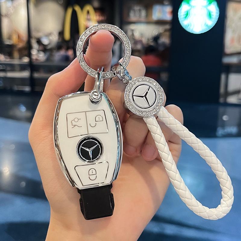 CRM1 TPU Car Key Case Cover Shell for Mercedes Benz AMG A B C E GL S GLA GLK CLS Class W204 W205 W212 W176 W463 Keychain Accessories