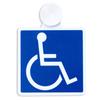 Pocket International Symbol Wheelchair Sticker Suction Cup Type