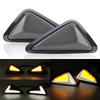 2PCS Motorcycle Smoke Triangle Flush Mount LED Turn Signals DRL Indicator Blinker Flashing Turning Light 12V Moto Accessories