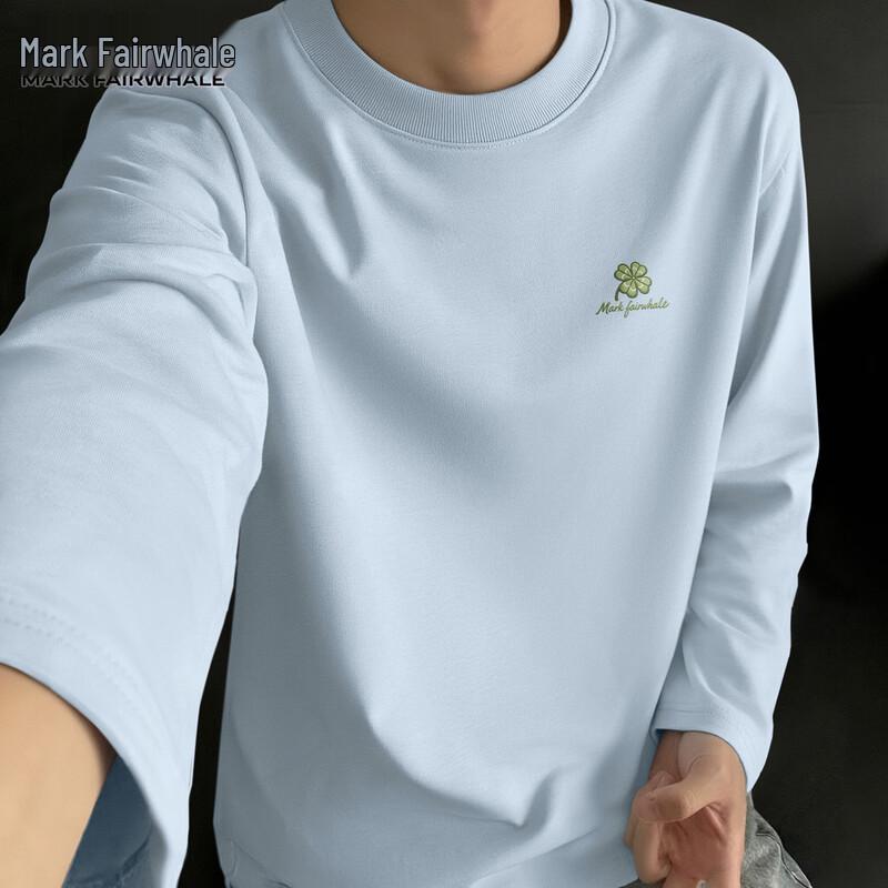 Mark Fairwhale Men's Cotton Long Sleeve Crew Neck T-Shirt