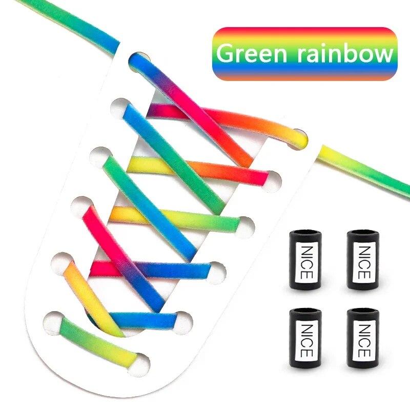 НОВЫЕ эластичные шнурки для кроссовок без завязок, шнурки для обуви с круглым металлическим замком, мужская и женская обувь для бега, кружевные аксессуары, 1 пара