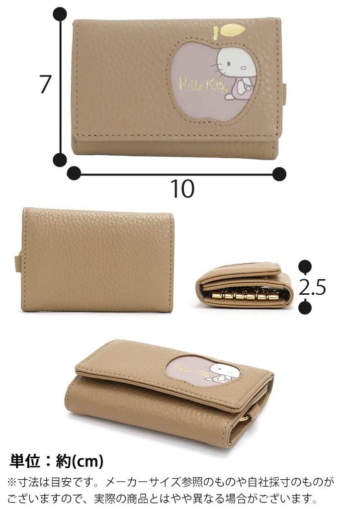 Итальянская кожа Натуральная кожа Hello Kitty Чехол для ключей Smart Key Cowhide HELLO KITTY Fresh Kitty Fresh Emerald [Sanrio] Женский (Привет Серия) №87081