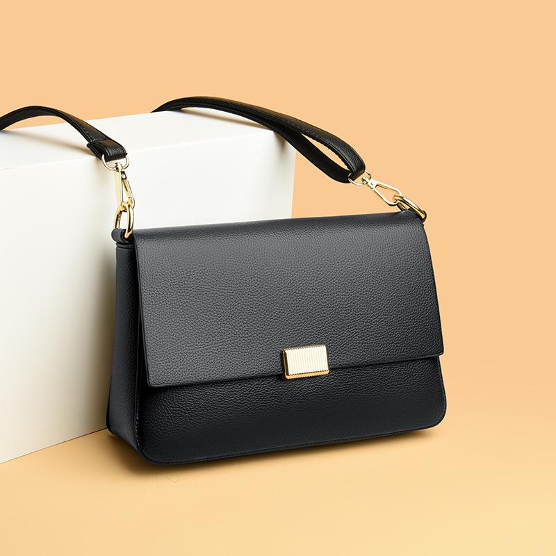 Leather Messenger Bag Women'S Bag Trendy High-End Bag Foreign-Style Texture High-End Niche Shoulder Bag