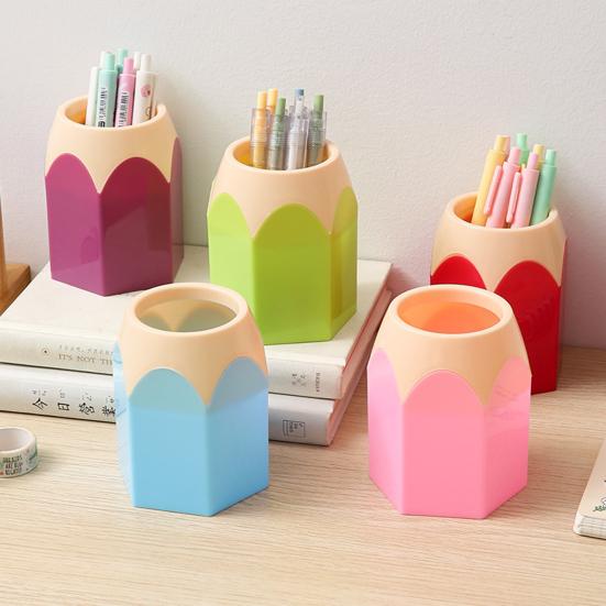 2 шт. держатель для ручек в форме головки карандаша, настольный ящик для хранения ручек, многофункциональный органайзер для кистей для макияжа, для занятий в классе, домашнего офиса, принадлежностей