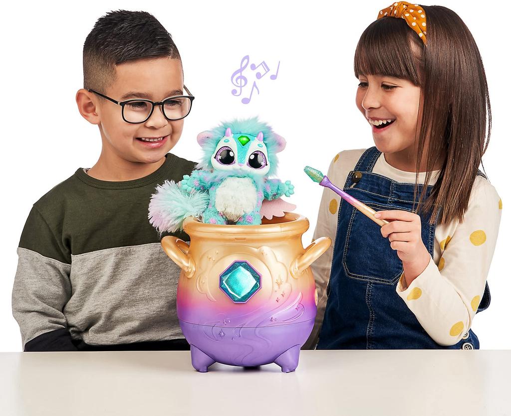Magic Mixies Magical Misting Cauldron with Interactive 8 Inch Blue Plush Toy and 50+ Sounds and Reactions, Multicolor (parallel Import Goods)