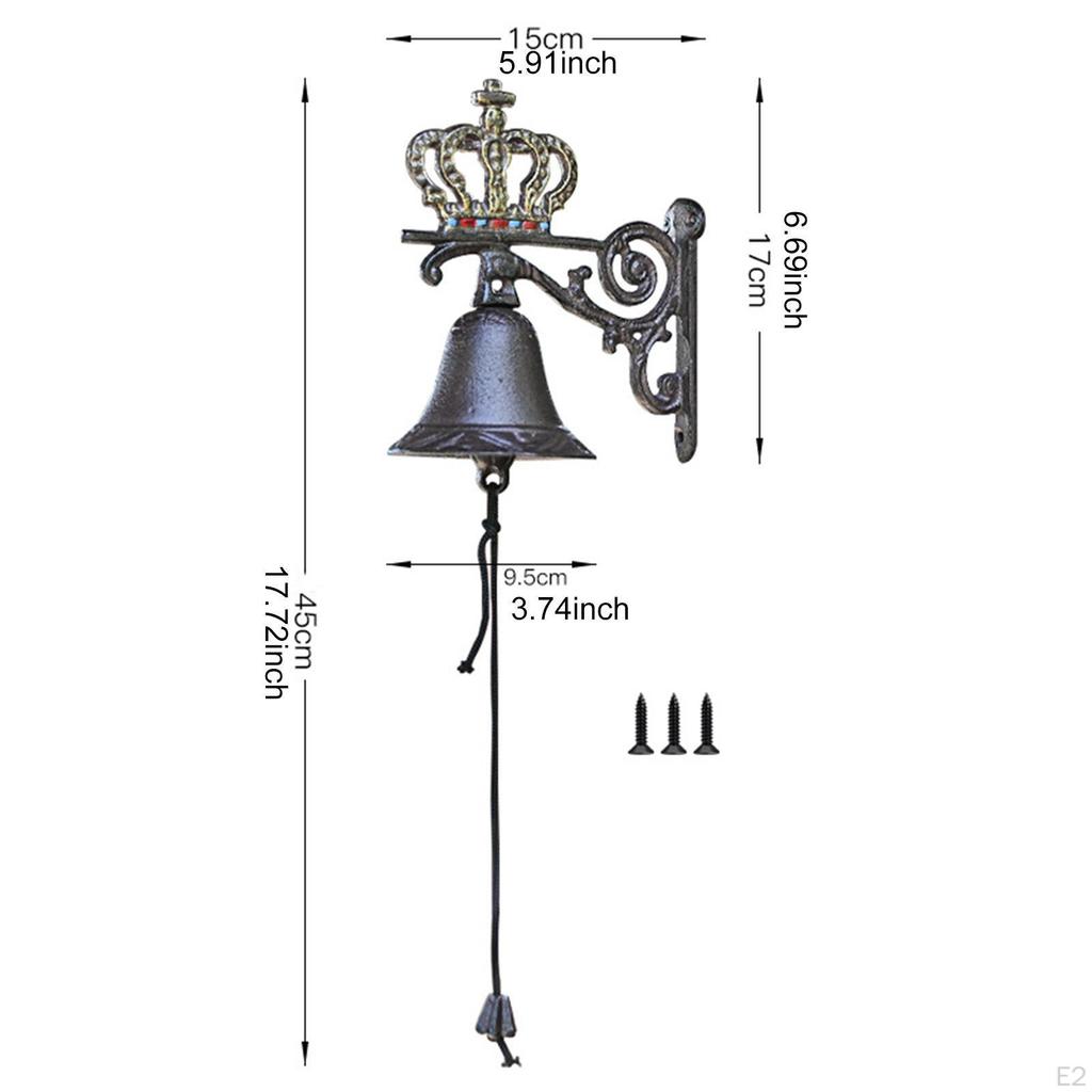 Дверной звонок из чугуна, настенный, входной, винтажный стиль, для ужина на открытом воздухе