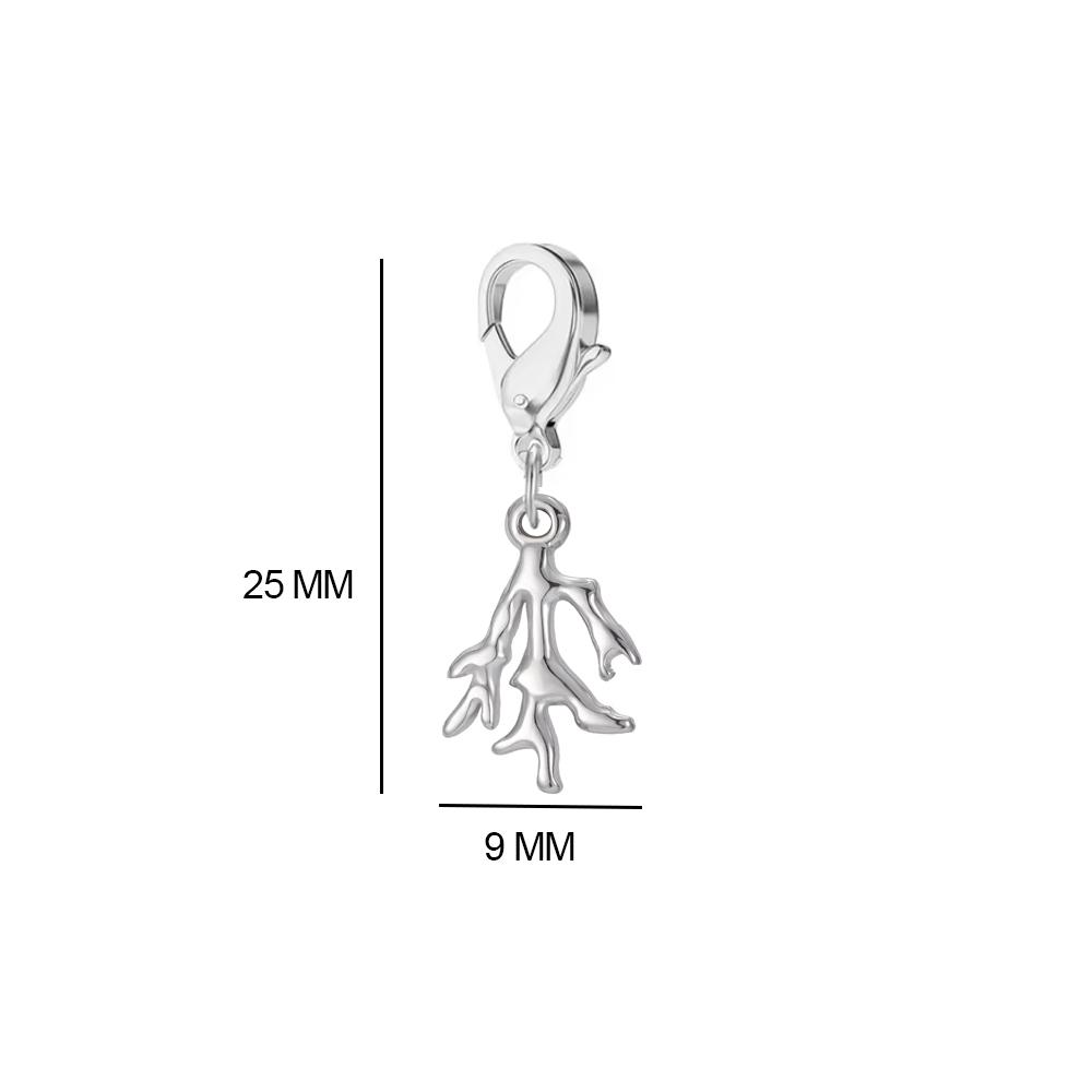 Mini Charms with Lobster Clasp Stainless Steel Gold DIY Pendant for Figaro Chain Bracelet Woman Flower Heart Sun Jewelry