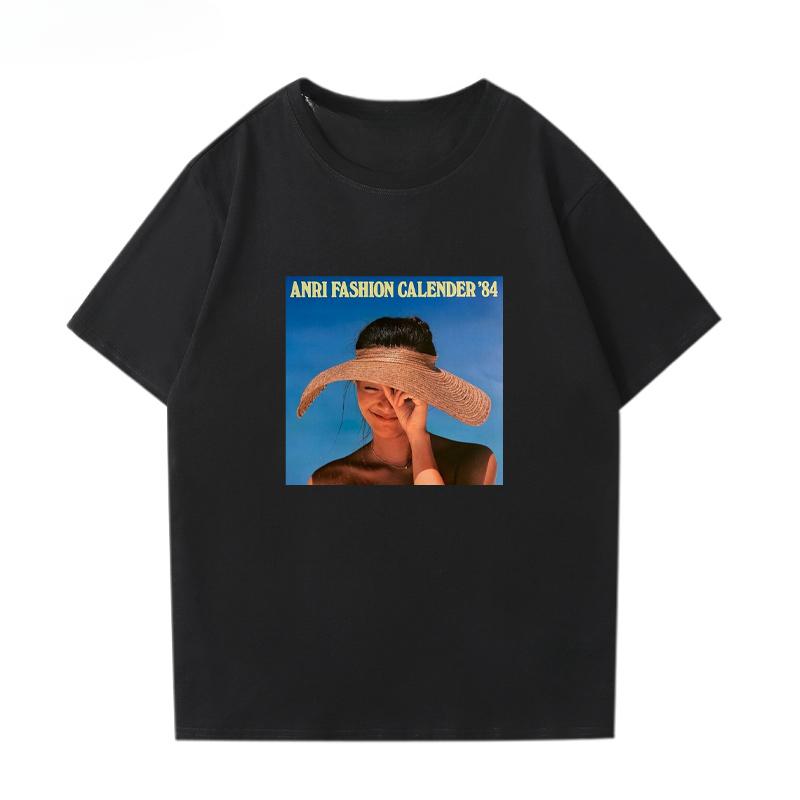 Anri T-Shirt Timely City Pop Music Toshiki Kadomatsu Summer Short Sleeves Shirt All-purpose T-shirt for Women and Men