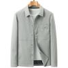 Spring and Autumn New Anti-wrinkle Men's Lapel Work Jacket Thin Youth Chest Pocket Trendy Jacket Men's Jacket