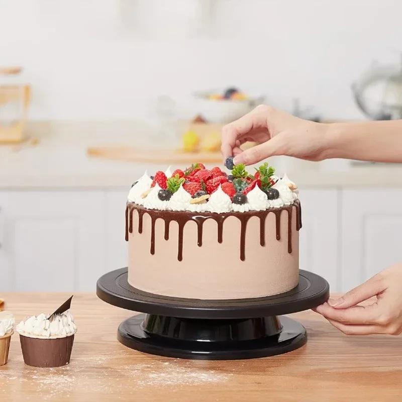 11-дюймовая вращающаяся подставка Стереоскопическая живопись Гравировка Гончарные круги Вращающаяся подставка для торта Форма для DIY Инструменты для выпечки на кухне