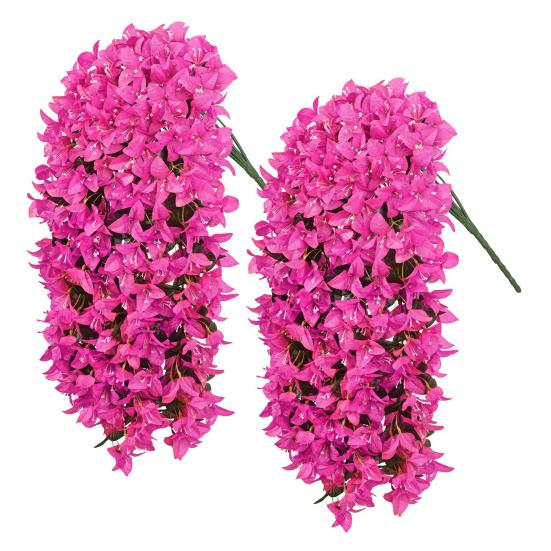 2 шт. Подвесная искусственная бугенвиллия великолепная Устойчивая к УФ-лучам Реалистичный искусственный цветок Свадебная вечеринка В помещении