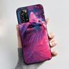 Casing For ZTE Blade A72 4G V40 Vita Phone Case Shell Aesthetic Cute Cat Astronaut Fashion Matte Black Protective Soft TPU Cover