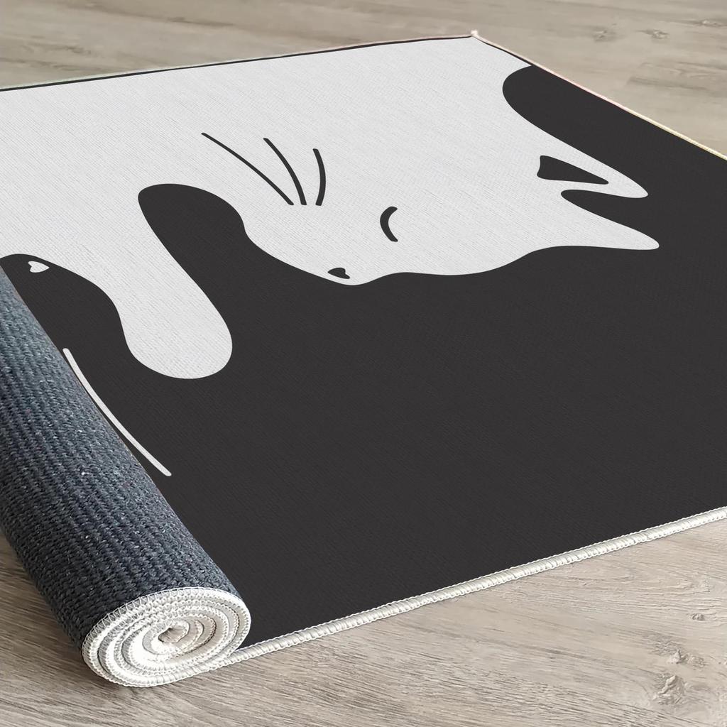 Декоративный современный тонкий коврик для детей из хлопка, устойчивый к пятнам, моющийся, сплетенный машиной