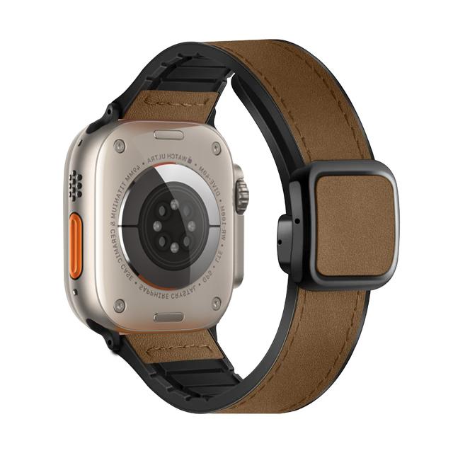 Ремешок для Apple Watch 45мм 44мм 49мм 42мм 40мм 41мм Магнитный кожаный браслет correa iWatch Series 9 8 7 6 5 4 3 SE Ultra 2
