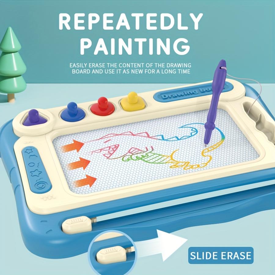 Детская доска для рисования, игрушки, обучающие игрушки для раннего развития, идеальные подарки для мальчиков и девочек(4 штампа+1 кисть+4 скобки)