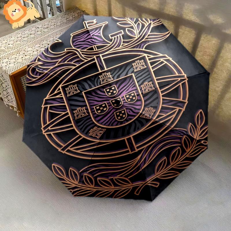 Regal Emblem Design Folding umbrella Suitable for all seasons 8 paraphenoid bones Umbrella Gift travel