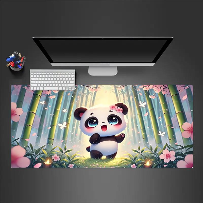 1pc Cute Panda Forest Spring Computer Pad Mouse Pads for Desk,Gamers and Office Use 020259