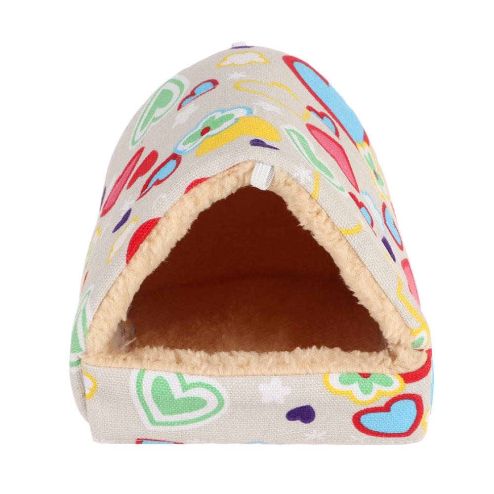 Полузакрытая зимняя удобная кровать для сна для маленьких животных, теплый коврик, гнездо для морской свинки, домик для хомяка