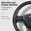 Suitable for Tesla Ultra-Thin Breathable Leather Steering Wheel Cover Suitable for Model 3 Y X S 2024