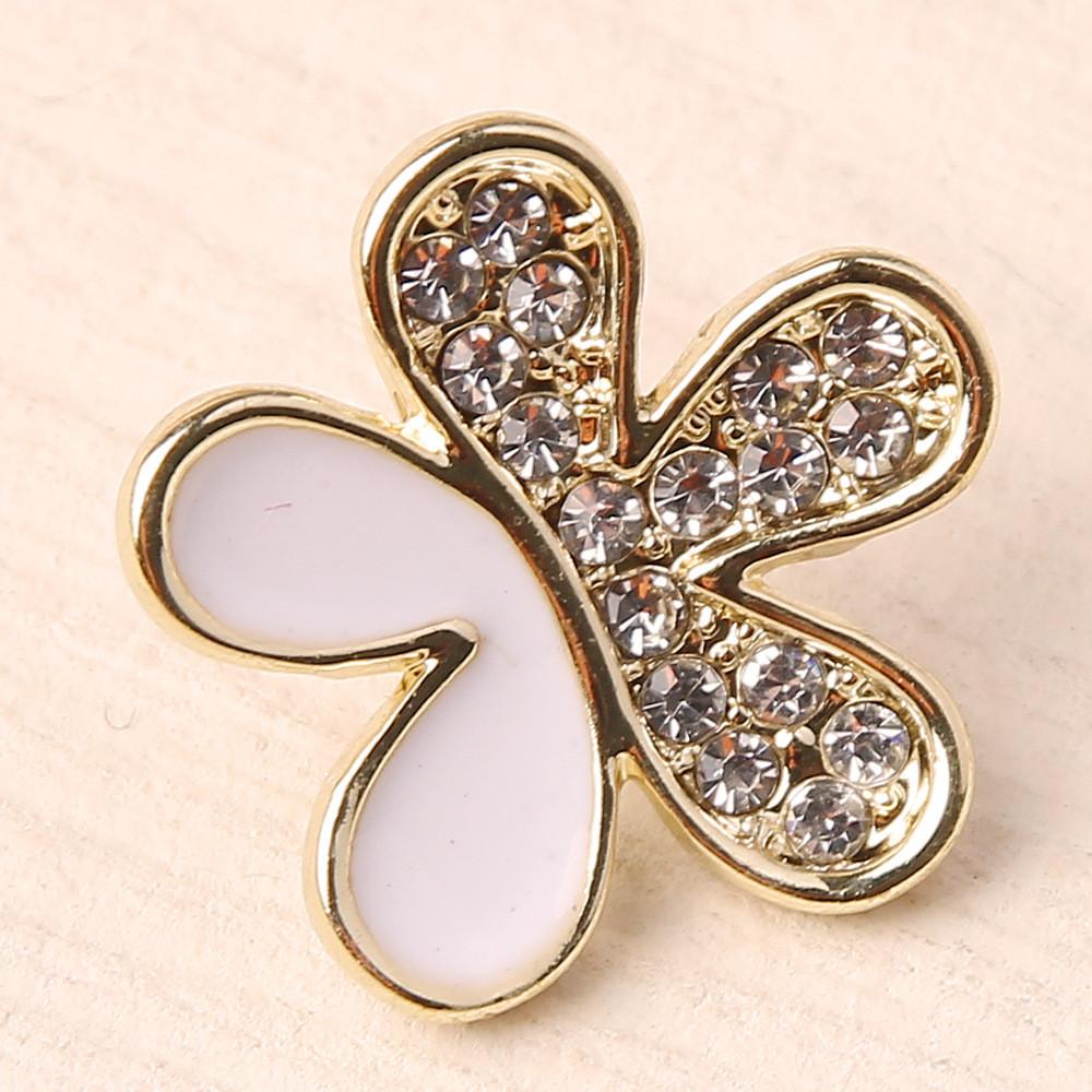 Jewelry Gift For Women Summer Floral Metal Earrings With Detail Sparkling