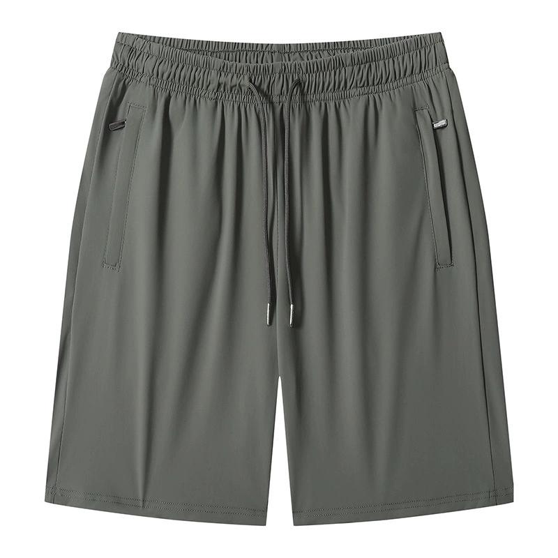 Летние шорты Ice Silk для мужчин, спортивные и повседневные, свободные шорты больших размеров средней длины, летние пляжные шорты Five Quarter для мужчин