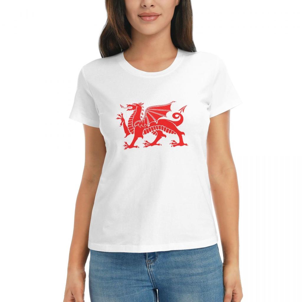 Women TShirt Wrexham Dragons Summer Short Sleeve Tees Round Neck Cotton T Shirts Clothes Tops Streetwear