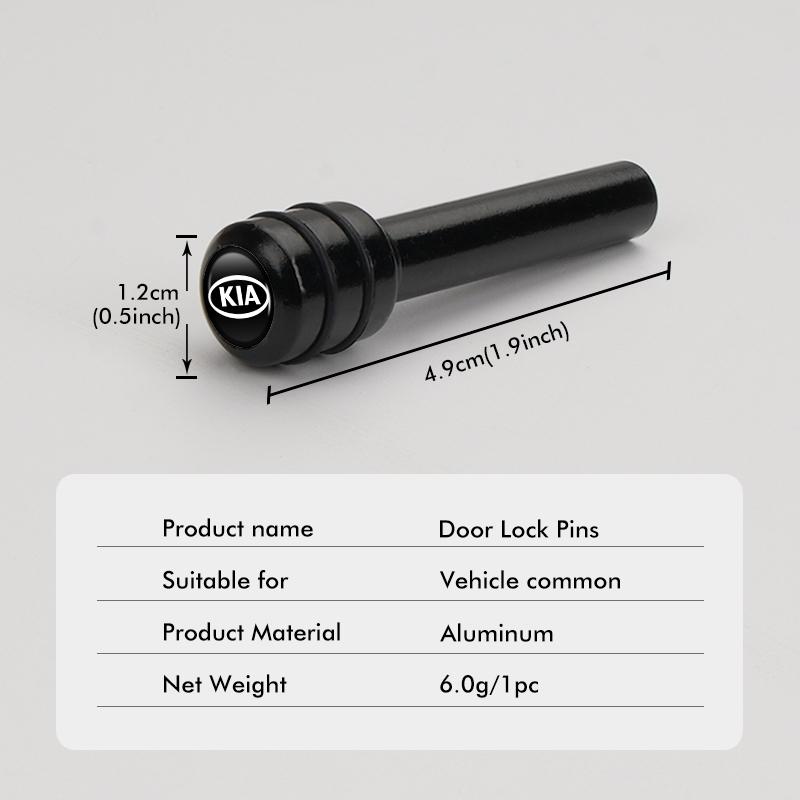 AXADSN1 4pcs Car Security Door Aluminum Truck Lock Knob Pull Pins For KIA Sportage Rio Ceed Niro Soul Stonic Picanto Proceed