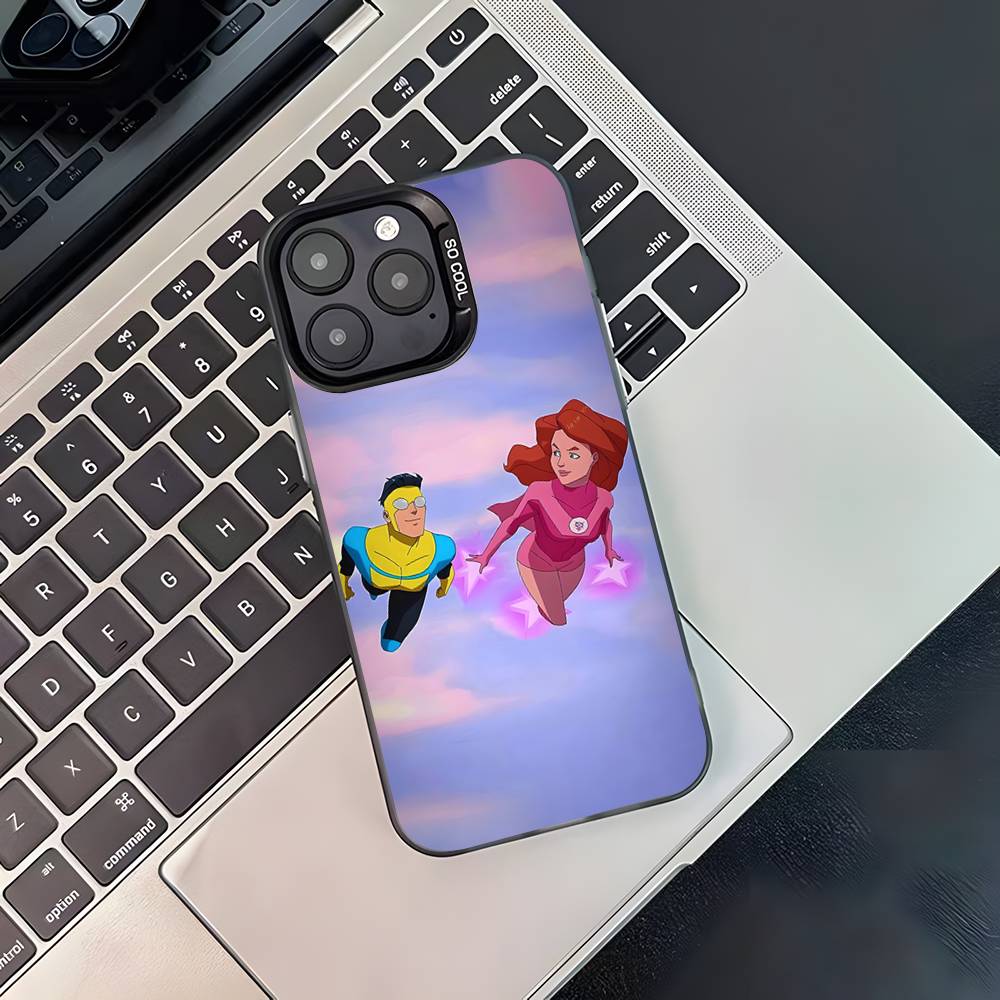 Непобедимый Марк Атом Ева Чехол для телефона Для iPhone 17,16,15,14,13,12,11,Pro,XS,Max,Plus,Mini,SE4,E Черный Матовый Ударопрочный Чехол