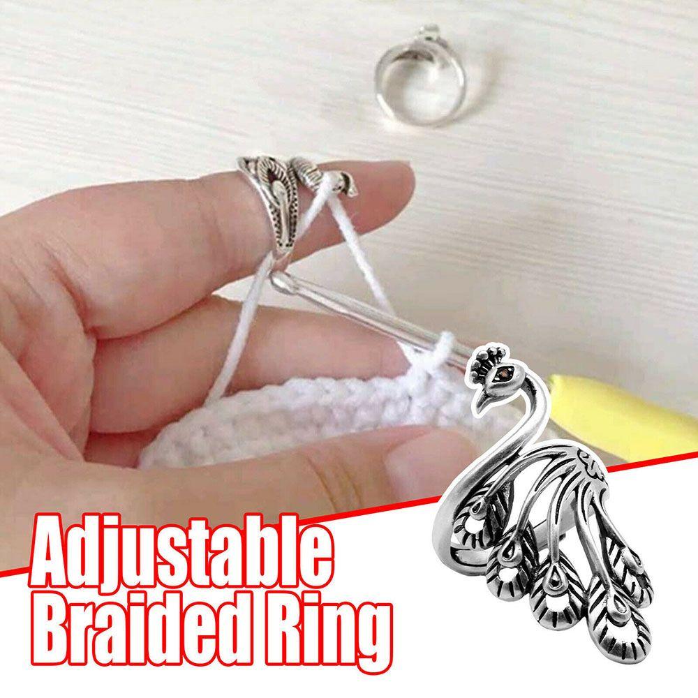 Accessories Peacock Fish Phoenix Knitting Loop Crochet Ring Thimble Ring Ring Sewing Accessories