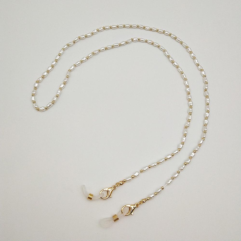 Men Eyewear Jewelry Anti-lost Glasses Clips Reading Glasses Chain Face Mask Necklace Pearl Chain