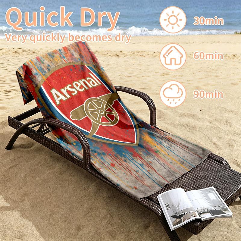 Arsenal F.C. Beach towels also serve as bath towels summer essential a musthave for the outdoors the beach and the pool