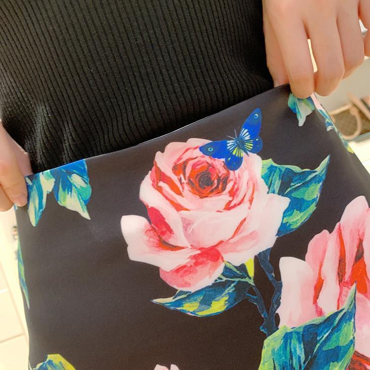 Летняя элегантная юбка-карандаш с принтом, женская облегающая юбка длиной до колена с высокой талией, женская