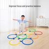 Kids' Sensory Training Equipment: Hopscotch Grid & Circle Rings for Physical Fitness