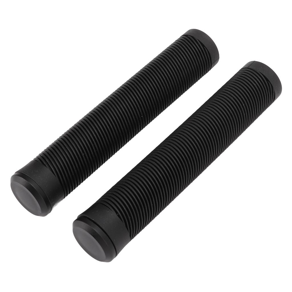 1 Pair 16cm Bike Handlebar Grips Soft TPE Rubber Anti Slip Handle Grips for Fixed Gear BicycleBlack